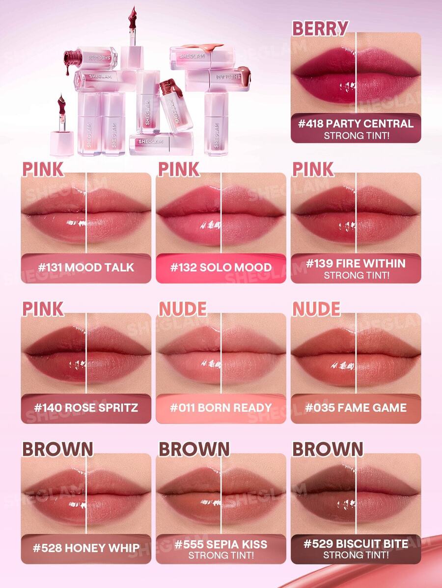 SHEGLAM Glazed & Locked Glossy Lip Tint