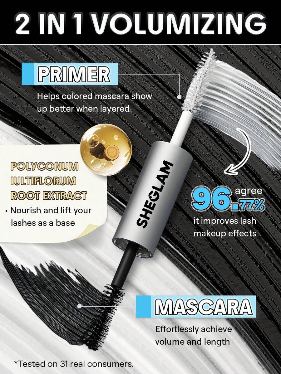 SHEGLAM All-In-One Primer & Tubing Volume Mascara-Tubing Black
