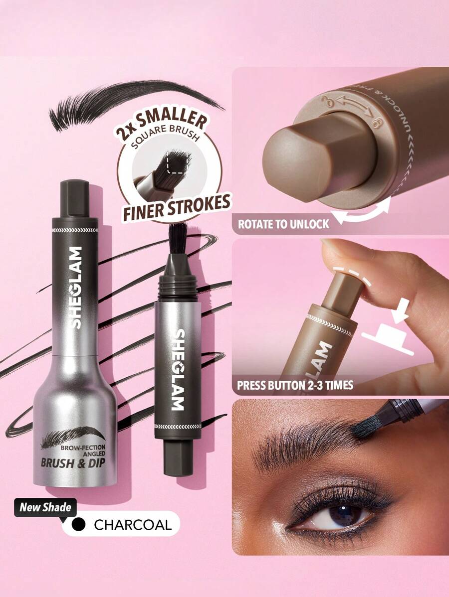 SHEGLAM Brow-Fection Angled Brush & Dip Liquid Eyebrow Gel Pen
