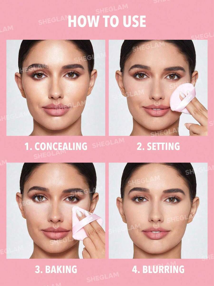 SHEGLAM Insta-Ready Powder Puff Set (3 Pcs)
