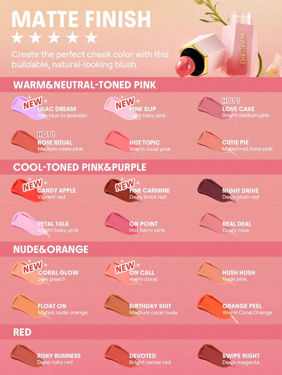 SHEGLAM Color Bloom Liquid Blush Matte Finish