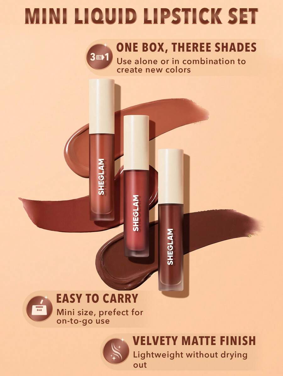 SHEGLAM Matte Allure Mini Liquid Lipstick Set
