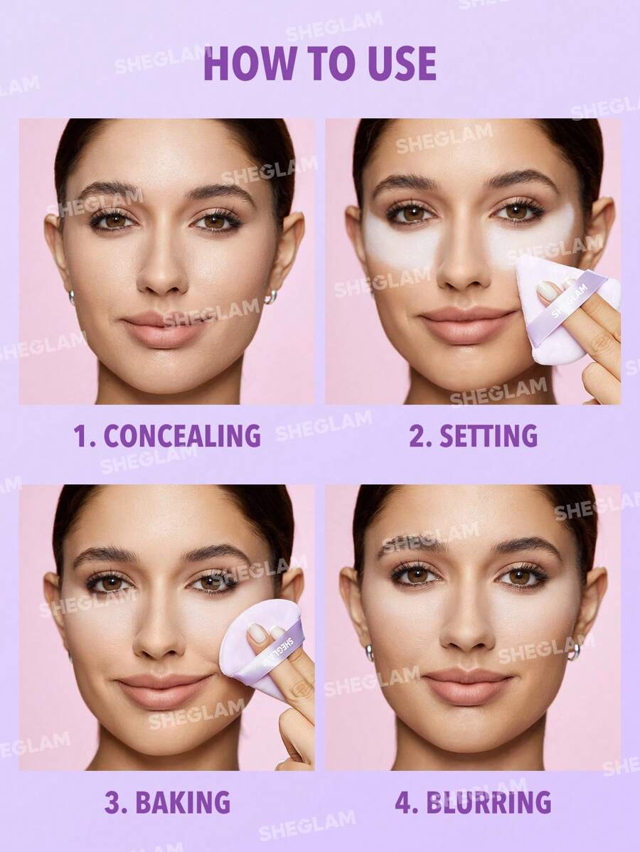 SHEGLAM Insta-Ready Powder Puff Set (3 Pcs)