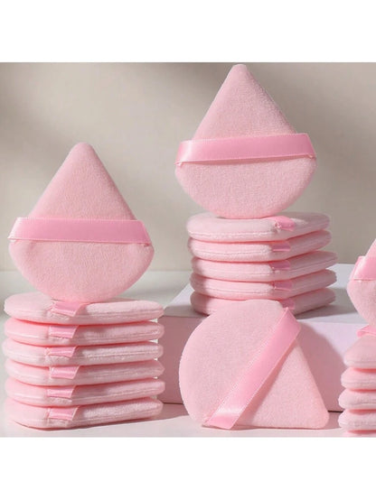 1 piece Triangle Pink Velvet Makeup Puff