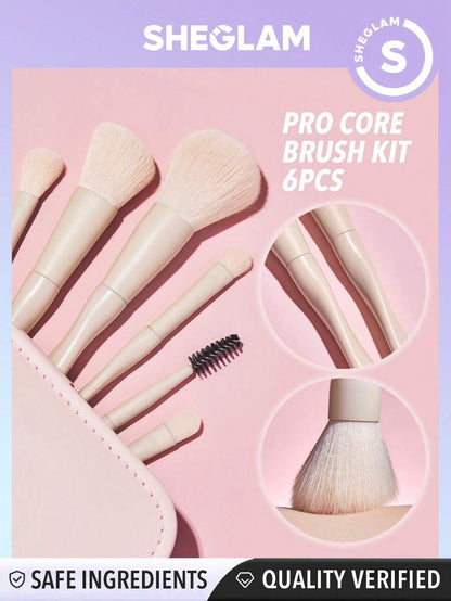 SHEGLAM Pro Core Brush Kit 6 Pcs/Set