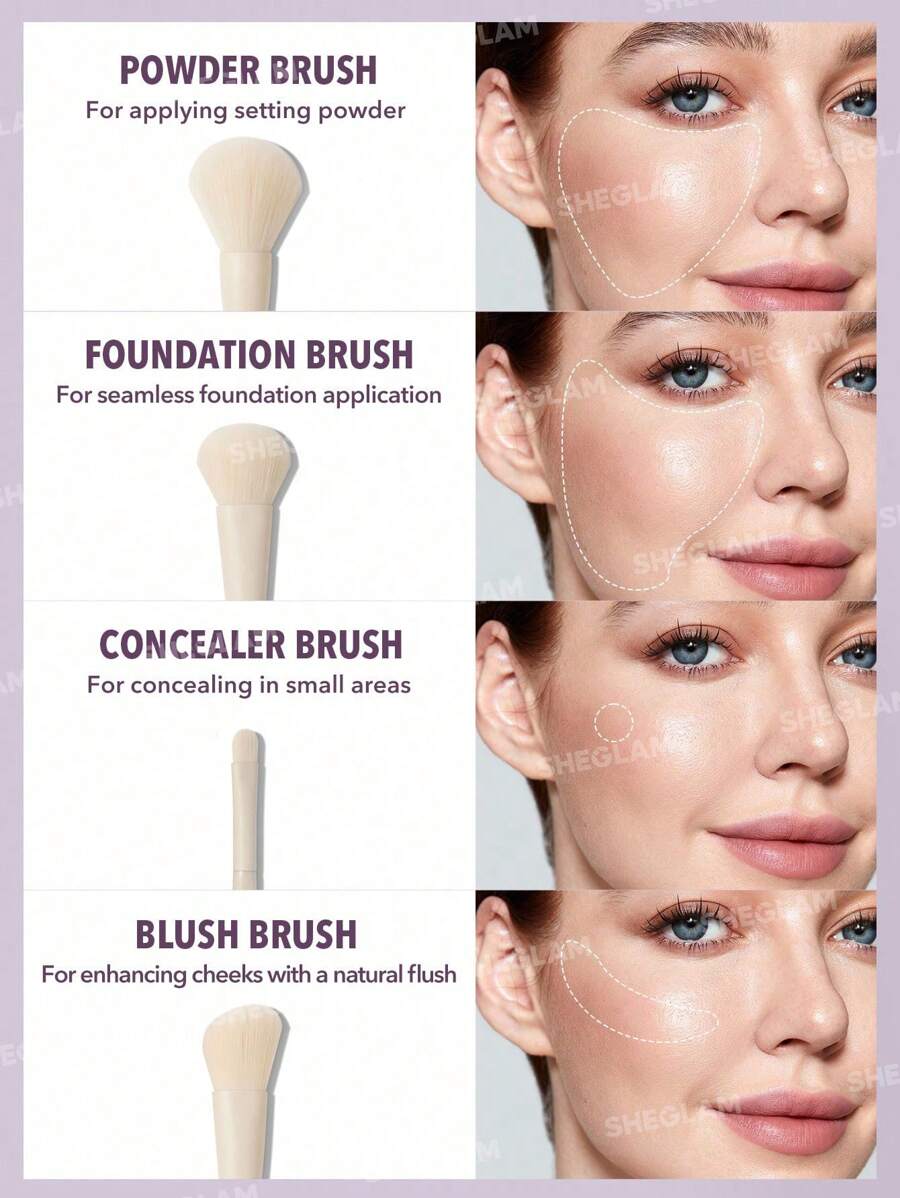 SHEGLAM Pro Core Brush Kit 8 Pcs/Set