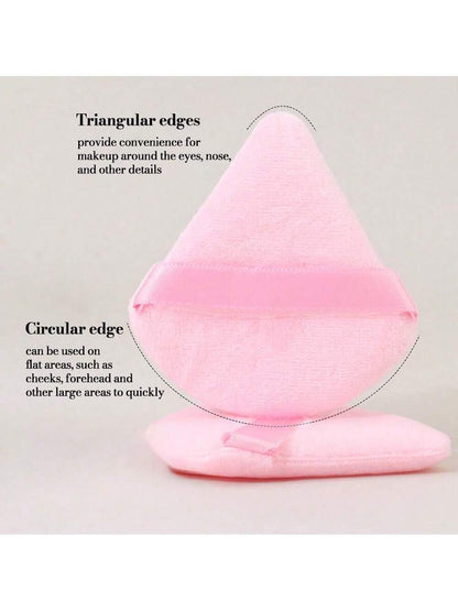 1 piece Triangle Pink Velvet Makeup Puff