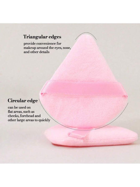 1 piece Triangle Pink Velvet Makeup Puff