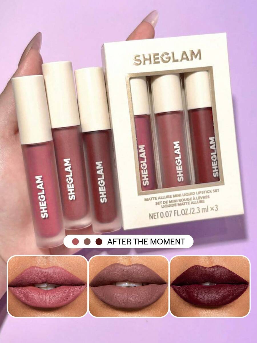 SHEGLAM Matte Allure Mini Liquid Lipstick Set
