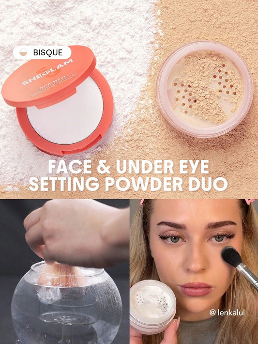 SHEGLAM Insta-Ready Face & Under Eye Setting Powder Duo