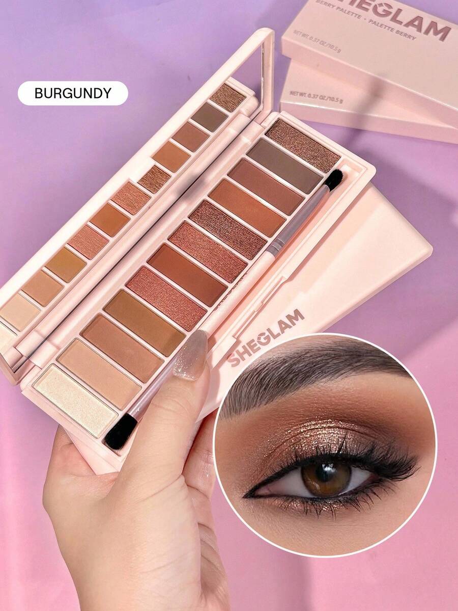 SHEGLAM Burgundy Palette 12-Color Matte Eyeshadow Palette