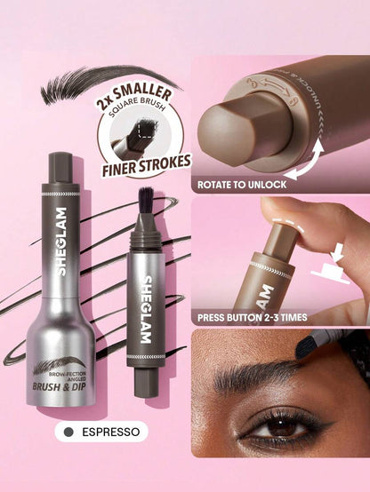 SHEGLAM Brow-Fection Angled Brush & Dip Liquid Eyebrow Gel Pen