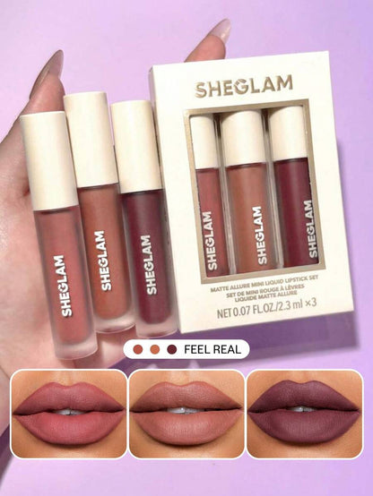 SHEGLAM Matte Allure Mini Liquid Lipstick Set