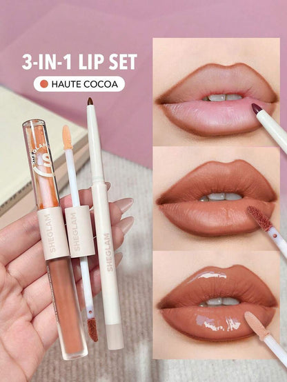 SHEGLAM Soft 90'S Glam Lip Liner And Lip Duo Set