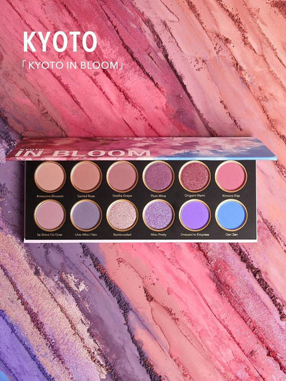 SHEGLAM Kyoto In Bloom Palette 12-Clolor Shimmer Metallic Matte Eyeshadow Palette