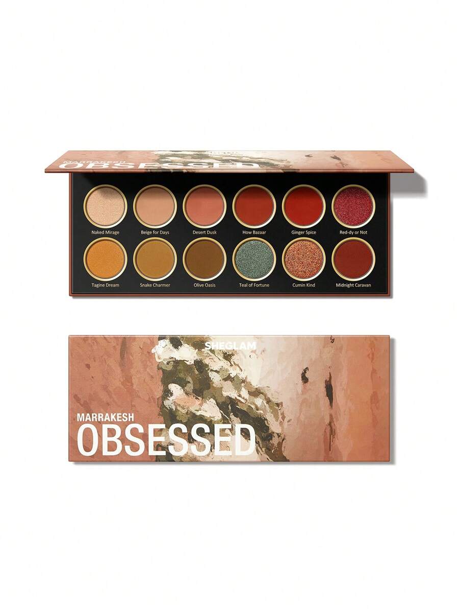SHEGLAM Marrakesh Obsessed Palette 12-Clolor Shimmer Metallic Matte Eyeshadow Palette