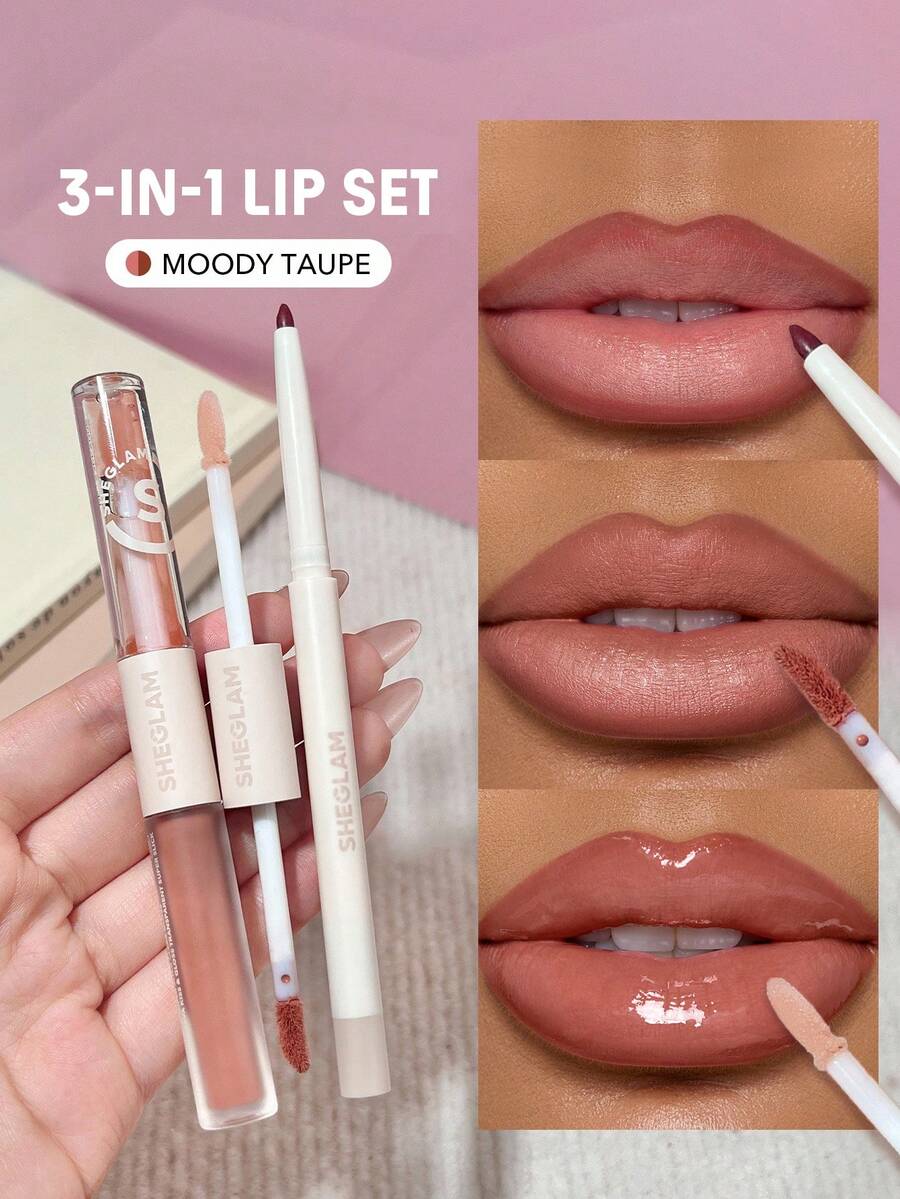 SHEGLAM Soft 90'S Glam Lip Liner And Lip Duo Set