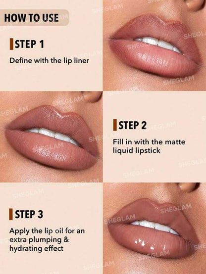 SHEGLAM Soft 90'S Glam Lip Liner And Lip Duo Set