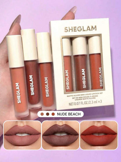 SHEGLAM Matte Allure Mini Liquid Lipstick Set