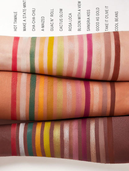 SHEGLAM Stay Fuego, Mexico Palette 12-Clolor Shimmer Metallic Matte Eyeshadow Palette