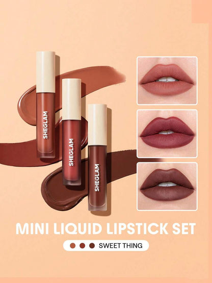 SHEGLAM Matte Allure Mini Liquid Lipstick Set