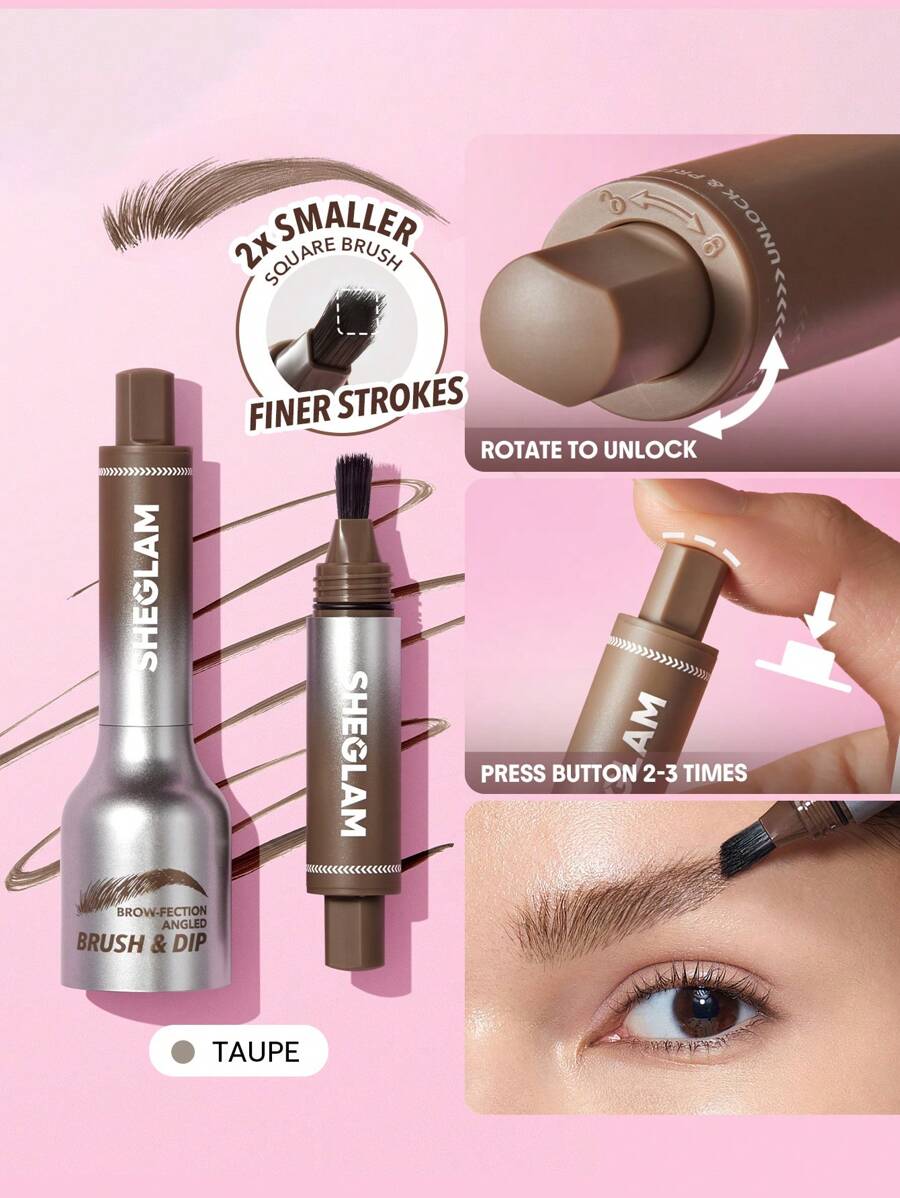 SHEGLAM Brow-Fection Angled Brush & Dip Liquid Eyebrow Gel Pen