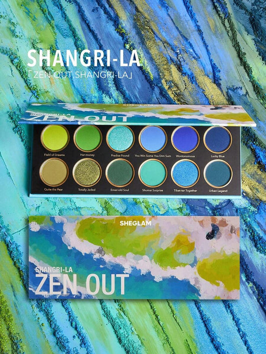 SHEGLAM Zen Out, Shangri-La Palette 12-Clolor Shimmer Metallic Matte Eyeshadow Palette